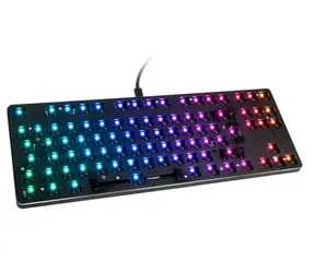 Herrliche GMMK TKL Barebone ISO Schwarz / Gaming-TKL-Tastatur. / ohne Schalter / USB-C / ISO-Layout / RGB / 1,8 m