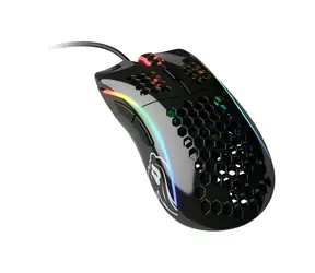 Glorious Model D glänzend schwarz / Gaming-Maus / 12000 DPI / 6 programmierbare Tasten / RGB / 2m