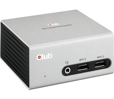 Club3D USB 3.0 Hub CSV-3104D weiß / Dockingstation / HDMI / DVI-I / 4X USB 3.1 / Ethernet / 3,5mm Klinke