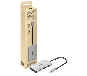 Club3D CSV-1543 USB-Hub silber / 2 x USB 3.2 Gen 1 + 1 x USB-C 3.2 Gen 1 + 1 x USB-C 3.2 Gen 1 (Strom)