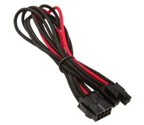 Silverstone Kabel 8-Pin EPS > 4+4-Pin ATX/EPS 30 cm schwarz-rot