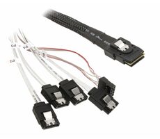 Silverstone SST-CPS03 Kabel SAS Mini 36-Pin > 4X SATA 50cm schwarz