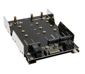 Silverstone SST-SDP12 Montageadapter 3,5 Zoll für 2x M.2 SATA- und 1x M.2 NVMe SSD-Laufwerke