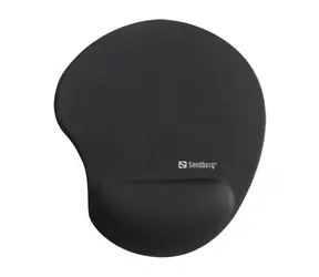 Sandberg Gel Mousepad Wrist Rest BULK schwarz / ergonomisches Mauspad mit Handballenauflage 