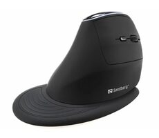 Sandberg Wireless Vertical Mouse Pro schwarz / vertikale Maus / optisch / 1600 DPI / 6 Tasten