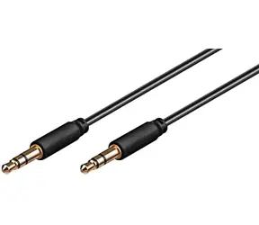 MicroConnect Slim Audiokabel 3-polig Klinke 3,5 mm - Klinke 3,5 mm 0,5 m schwarz