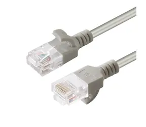 MicroConnect CAT6a U/UTP SLIM 0,5m grau / LSZH