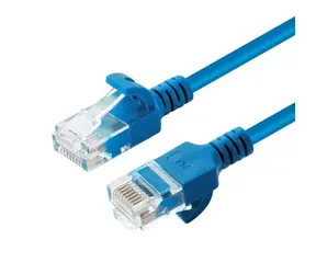 MicroConnect CAT6a U/UTP SLIM 0,25m blau / LSZH