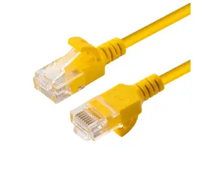 MicroConnect CAT6a U/UTP SLIM 1m gelb / LSZH