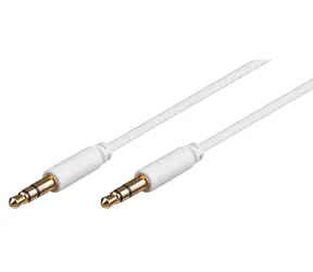 MicroConnect Slim Audiokabel, 3-poliger Klinkenstecker (3,5 mm), 0,5 m, weiß