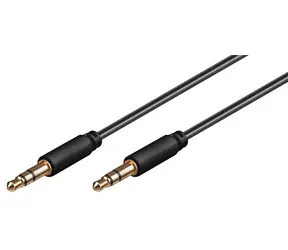MicroConnect Slim Audiokabel 3-poliger Klinkenstecker 3,5 mm - Klinkenstecker 3,5 mm 5 m schwarz