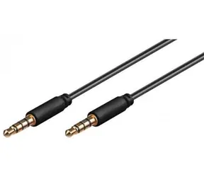 MicroConnect Slim Audiokabel 4-polig Klinke 3,5 mm - Klinke 3,5 mm 1,5 m schwarz