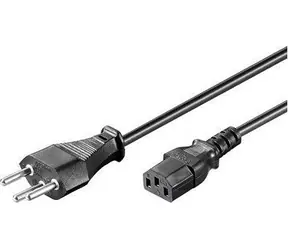 MicroConnect Netzkabel Schweizer Typ J - C13 1,8 m schwarz / Schweizer Ende