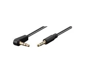 MicroConnect Slim Audiokabel 3-poliger Klinkenstecker 3,5 mm 90° Winkel - Klinkenstecker 3,5 mm 1,5 m schwarz