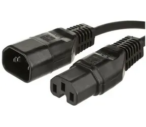 MicroConnect Verlängerungskabel C14 - C15 1m schwarz