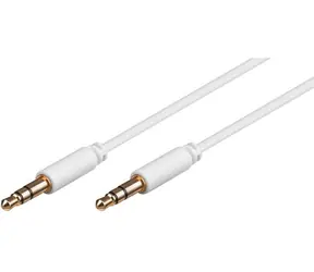 MicroConnect Slim Audiokabel 3-poliger Klinkenstecker 3,5 mm - Klinkenstecker 3,5 mm 3M weiß