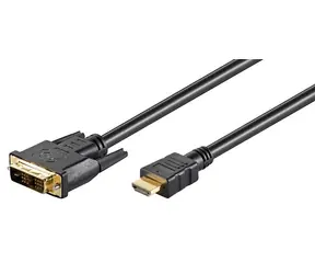 MicroConnect Kabel Single-Link HDMI (M) - DVI-D 18+1 (M) 1m schwarz / FullHD (1920x1080) @ 60Hz / bidirektional 