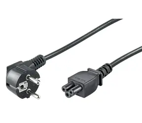 MicroConnect Netzkabel Schuko 90° Winkel - C5 90° Winkel 3M schwarz