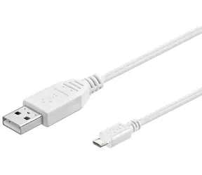 MicroConnect Kabel USB2.0 A (M) - microUSB B (M) 5m weiß / 480Mbit/s