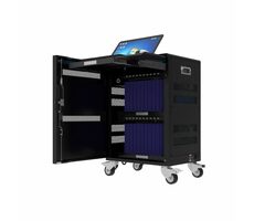 PORT CONNECT 901958 LADESCHRANK schwarz / Ladeschrank für 20 Tablets + 1 NTB