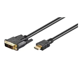 MicroConnect Kabel Single-Link HDMI (M) - DVI-D 18+1 (M) 2m schwarz / FullHD (1920x1080) @ 60Hz / bidirektional 