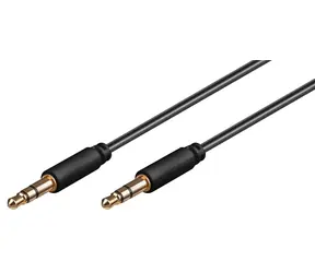 MicroConnect Slim Audiokabel 3-polig Klinke 3,5 mm - Klinke 3,5 mm 15 m schwarz