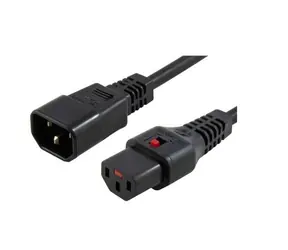 MicroConnect Verlängerungskabel mit IEC-Verriegelung C13 - C14 1m schwarz