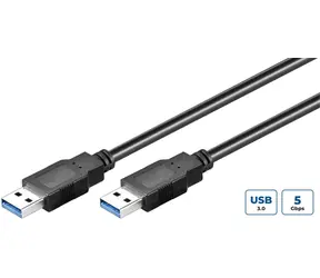 MicroConnect Kabel USB 3.0 A (M) - USB 3.0 A (M), 5 m, schwarz / 5000 Mbit/s