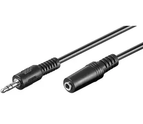 MicroConnect Verlängerungskabel 3-polig Klinke 3,5 mm (M) - Klinke 3,5 mm (F) 15 m schwarz