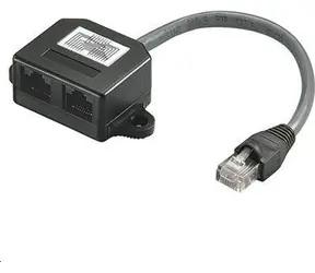 MicroConnect Y-Adapter CAT5e RJ45 (M) - 2x RJ45 (F) schwarz