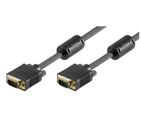 MicroConnect Kabel Full HD VGA (M) - VGA (M) 5m schwarz / Ferritkerne