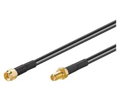 MicroConnect WLAN Antennenkabel Kabel SMA Reverse Connector - SMA Buchse 1m schwarz 
