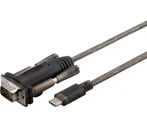 MicroConnect -Kabel USB-C (M) - RS232 (M) 1 m schwarz 