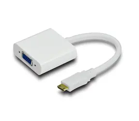 MicroConnect Adapter miniHDMI (M) - VGA (F) weiß / Full HD (1920 x 1080) @ 60Hz / Plug & Play