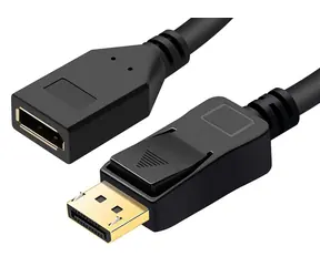 MicroConnect DisplayPort MF Verlängerungskabel 3M Schwarz / 21,6Gbit/s