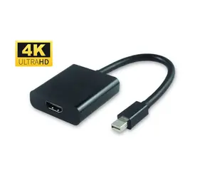 MicroConnect Adapter Aktiv mini DisplayPort 1.2 (M) - HDMI (F) schwarz / 4K @ 60Hz / 21,6Gbit/s