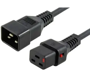 MicroConnect Verlängerungskabel mit IEC-Verriegelung C19 - C20 2m schwarz