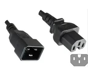 MicroConnect Verlängerungskabel C20 - C15 1,8m schwarz