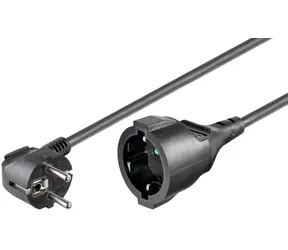 MicroConnect Schuko-Verlängerungskabel mit MF-Schutzkontaktstecker 10m schwarz