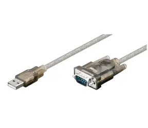 MicroConnect -Kabel USB2.0 A (M) - DB9 Serial (M) 1,5 m klar