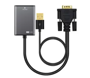 MicroConnect Aktivadapter VGA (M) - HDMI (F) mit USB-Stromversorgung schwarz