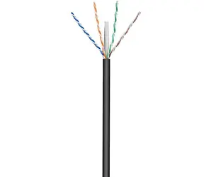MicroConnect CAT6 U/UTP SOLID OUTDOOR 100m schwarz / PE