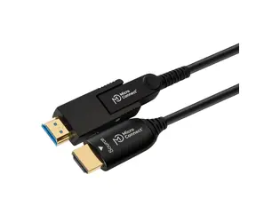 MicroConnect Premium Glasfaser HDMI A - HDMI D mit HDMI A Adapter MM 20m schwarz