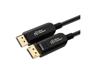 MicroConnect Premium Glasfaser DisplayPort Kabel v1.4 15m schwarz / 4K / HDCP / 32,4Gbit/s