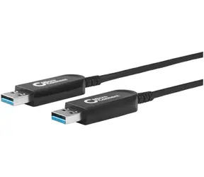 MicroConnect Premium Glasfaserkabel USB3.0 A (M) - USB3.0 A (M) 15m schwarz / 5000Mbit/s