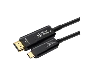 MicroConnect Premium Active Optic Fiber Kabel USB C - HDMI 2.0 MM 10m schwarz 