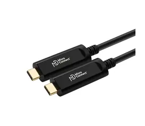MicroConnect Premium Glasfaser-Videokabel USB C MM 20m schwarz 