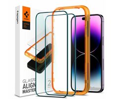 Spigen tR Align Master 2 Pack FC Schwarzes Schutzglas für iPhone 14 Pro