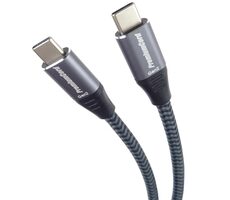 PremiumCord USB-C-Kabel (USB 3.2 GEN 2x2 / 3A / 60W 20Gbits) 1,5m / Baumwollgeflecht