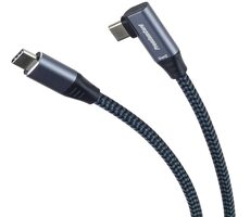 PremiumCord USB-C gebogenes Kabel (USB 3.2 GEN 2x2 3A 60W 20Gbits) 1m